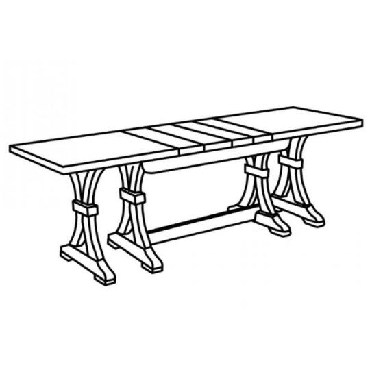 biely stol vysuvny predlzuovaci krajina klasicky provence provansalsky nabytok renovacia obyvacka jedalen masiv drevo vintage rodinna vecera extra dlhy.jpg